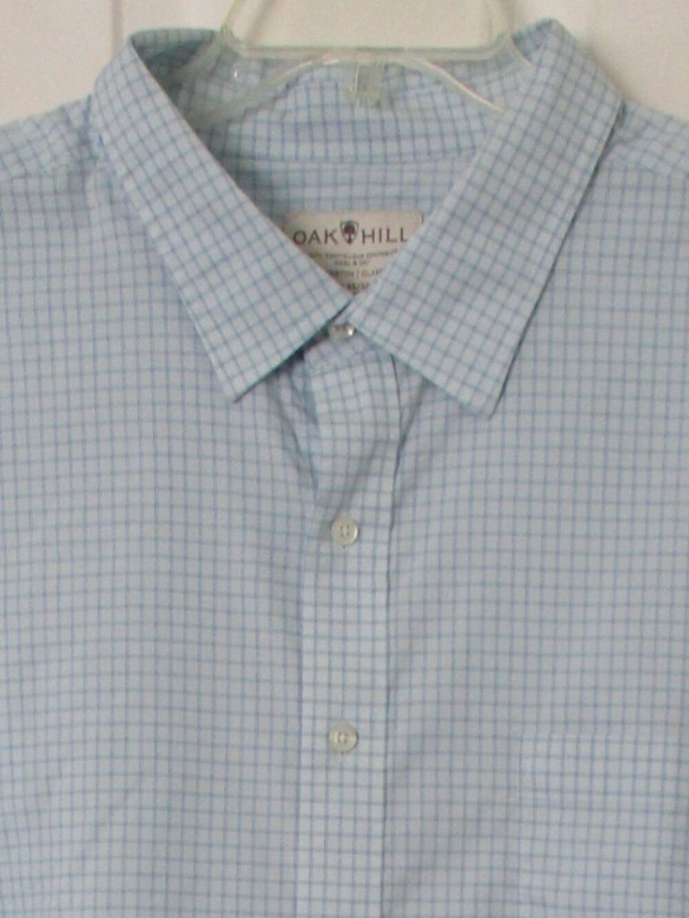 Oak Hill Mens L/S Powder Blue Cotton Stretch Dress Shirt - Size 20/43-35*